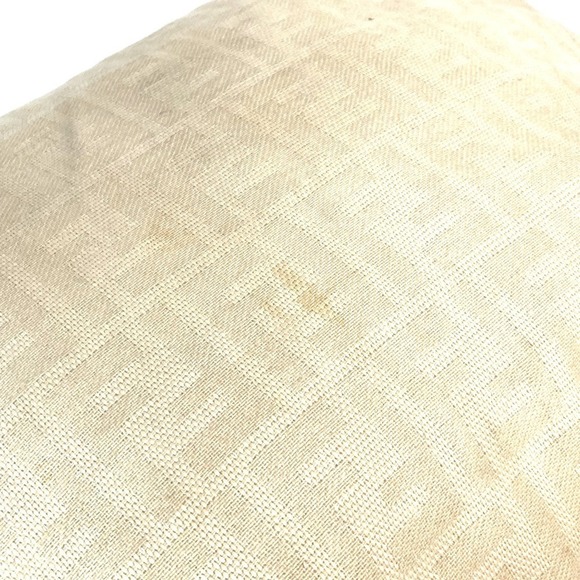 FENDI Cream Leather Zucca Shoulder Bag - Picture 12 of 16